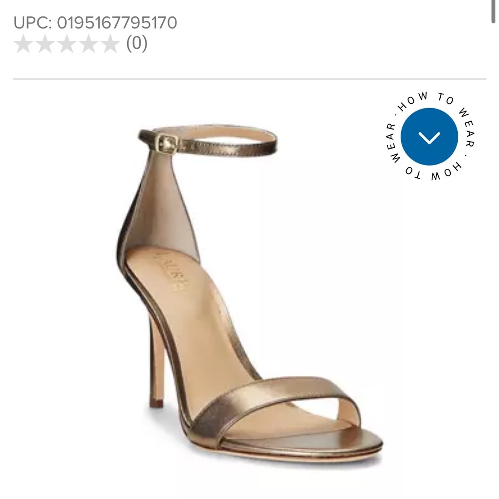 Ralph Lauren Metalic straps heel size 8.5